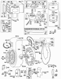 CarbFueltankACBlowerhsg Diagram and Parts List for 300421-0123-99  Briggs and Stratton Engine